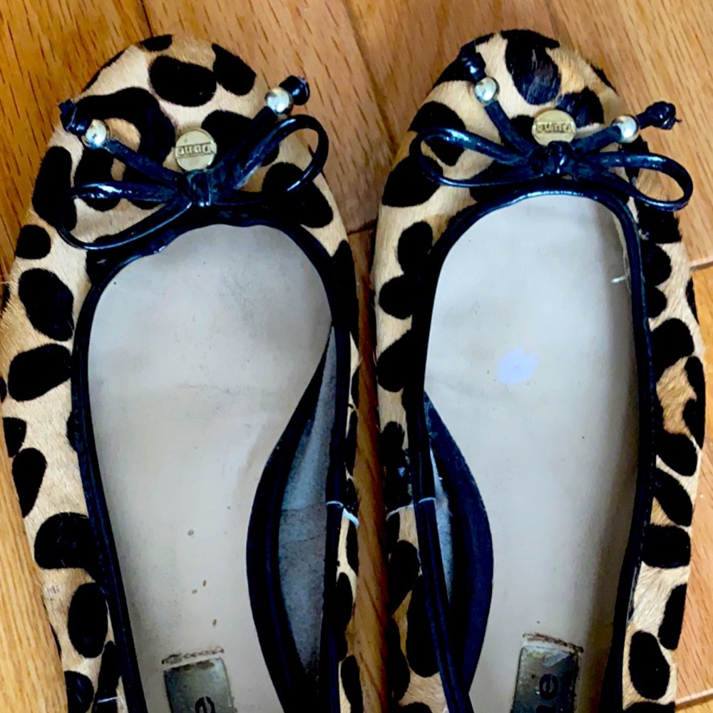 Dune leopard print flats. Hardly been worn!